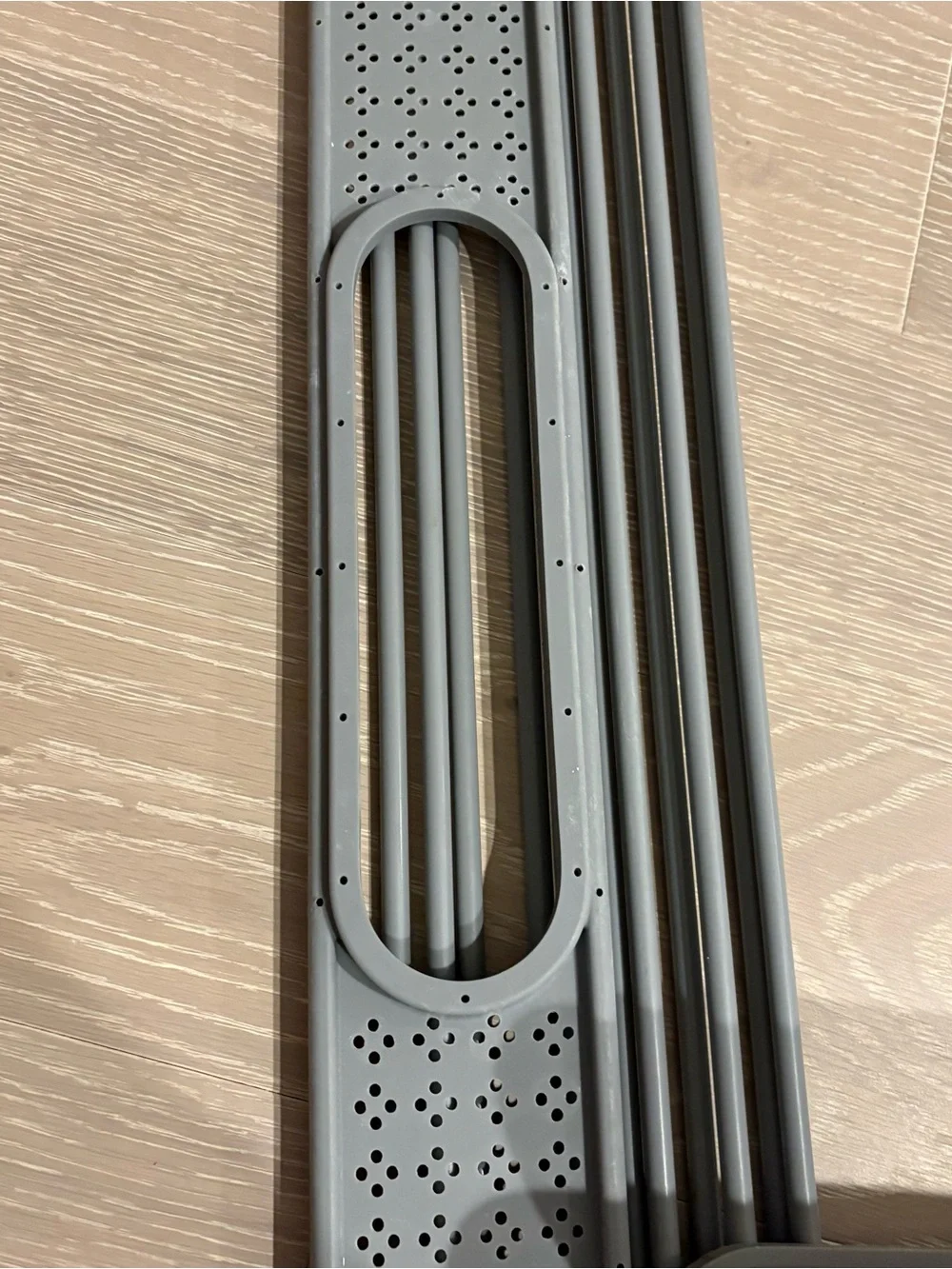 Gray Over-Sink Roll-Up Dish Drying Rack with Utensil Holder